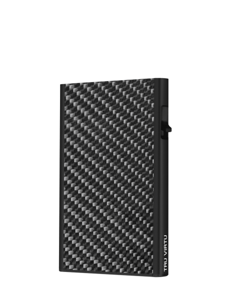 Card Case Etui CLICK & SLIDE Carbon Fibre Black/ black