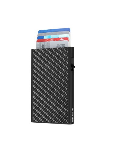 Card Case Etui CLICK & SLIDE Carbon Fibre Black/ black