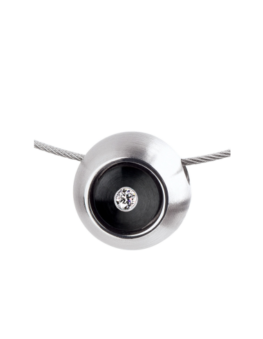 Black Circle Diamond Pendant