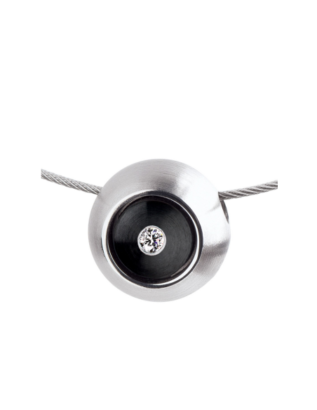 Black Circle Diamond Pendant