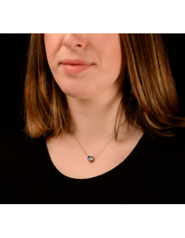 Colgante Circulo negro Diamante