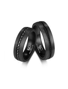 Carbon and Steel Wedding Bands