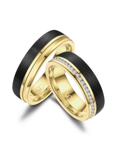 Carbon and Steel Wedding Bands