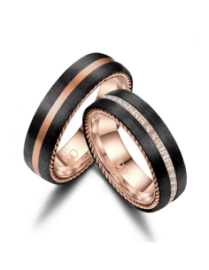 Carbon and Steel Wedding Bands