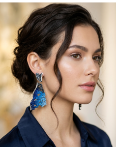 Earrings Intenzza Blue Long large 2