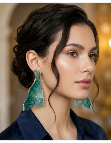 Earrings Intenzza Green Long large