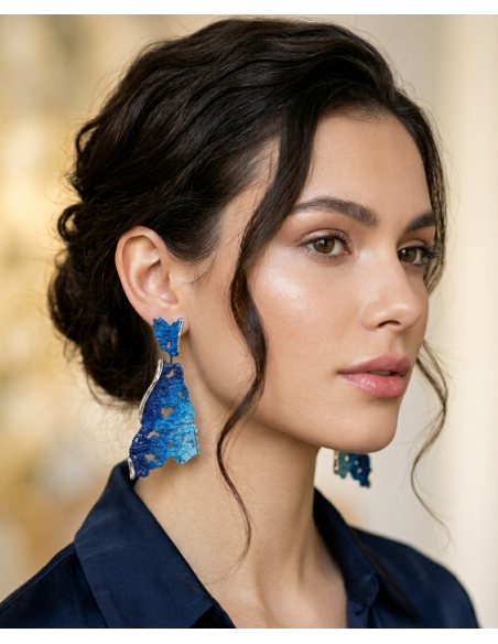 Earrings Intenzza Blue Long large