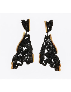 Earrings Intenzza Goldenblack 2 pieces Large