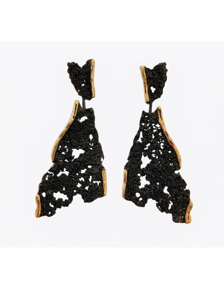 Earrings Intenzza Goldenblack 2 pieces Large