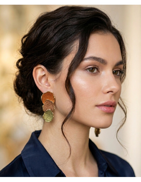 Pendientes Atlas Ocre