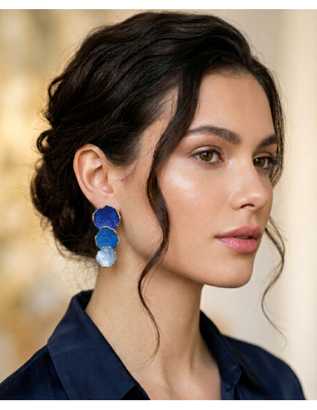 Pendientes Atlas Azules