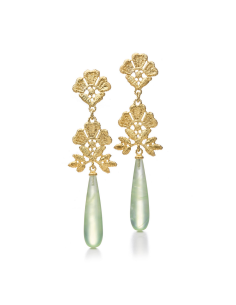 Pendientes colgantes “Aida” en plata bañada en oro con...