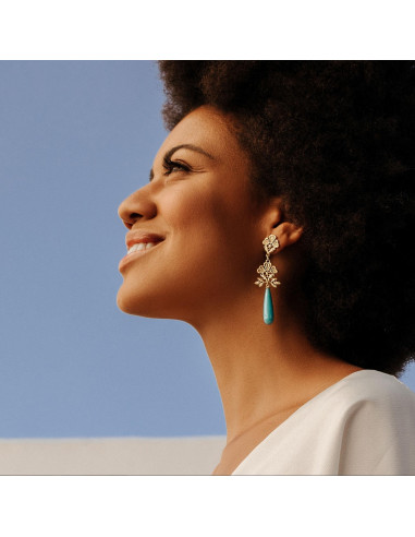 Pendant earrings “Aida” in silver...