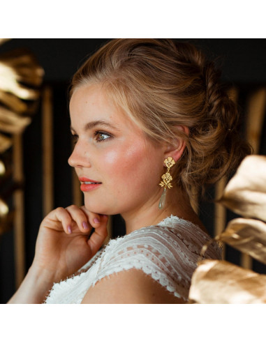 Pendant earrings “Aida” in silver...