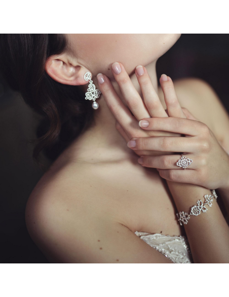 Anillo "Mona Lisa" en Plata mit Brillant