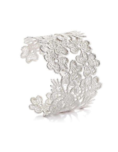 Brazalete ancho de la colección Nottingham Heritage en plata.