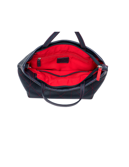 Bolso Pienza con asa azul y rojo