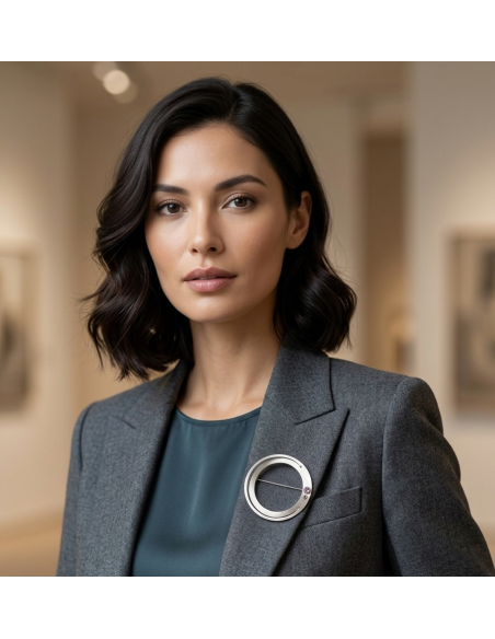 Broche "Looping" espinela Violeta