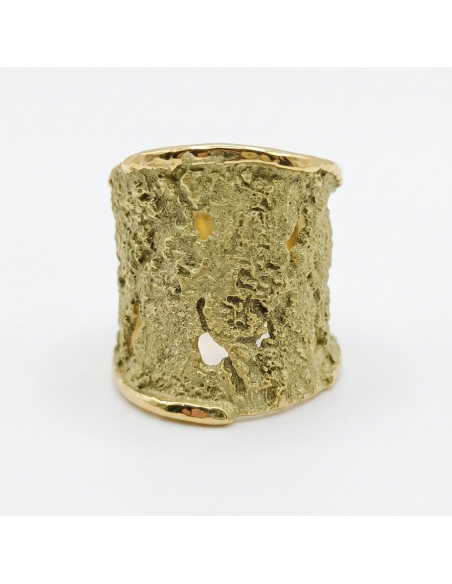 Anillo Intenzza Verde Dorado