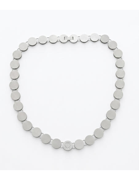 Collar Acero con Diamantes