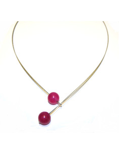 Colgante Bola-Bola Fucsia
