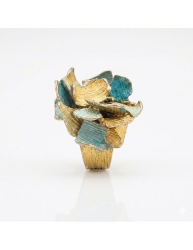 Anillo Summum Verde Liquen Grande