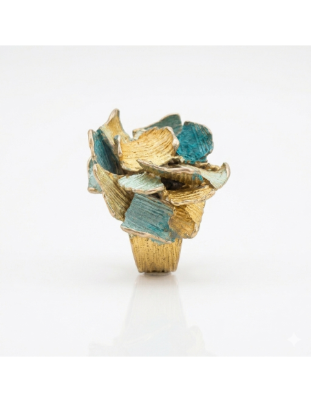 Summum Liquen Green Large Ring