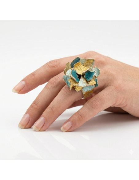 Summum Liquen Green Large Ring
