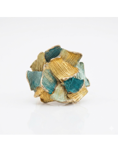 Anillo Summum Verde Liquen Grande