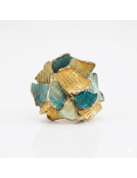 Summum Liquen Green Large Ring